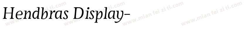 Hendbras Display字体转换